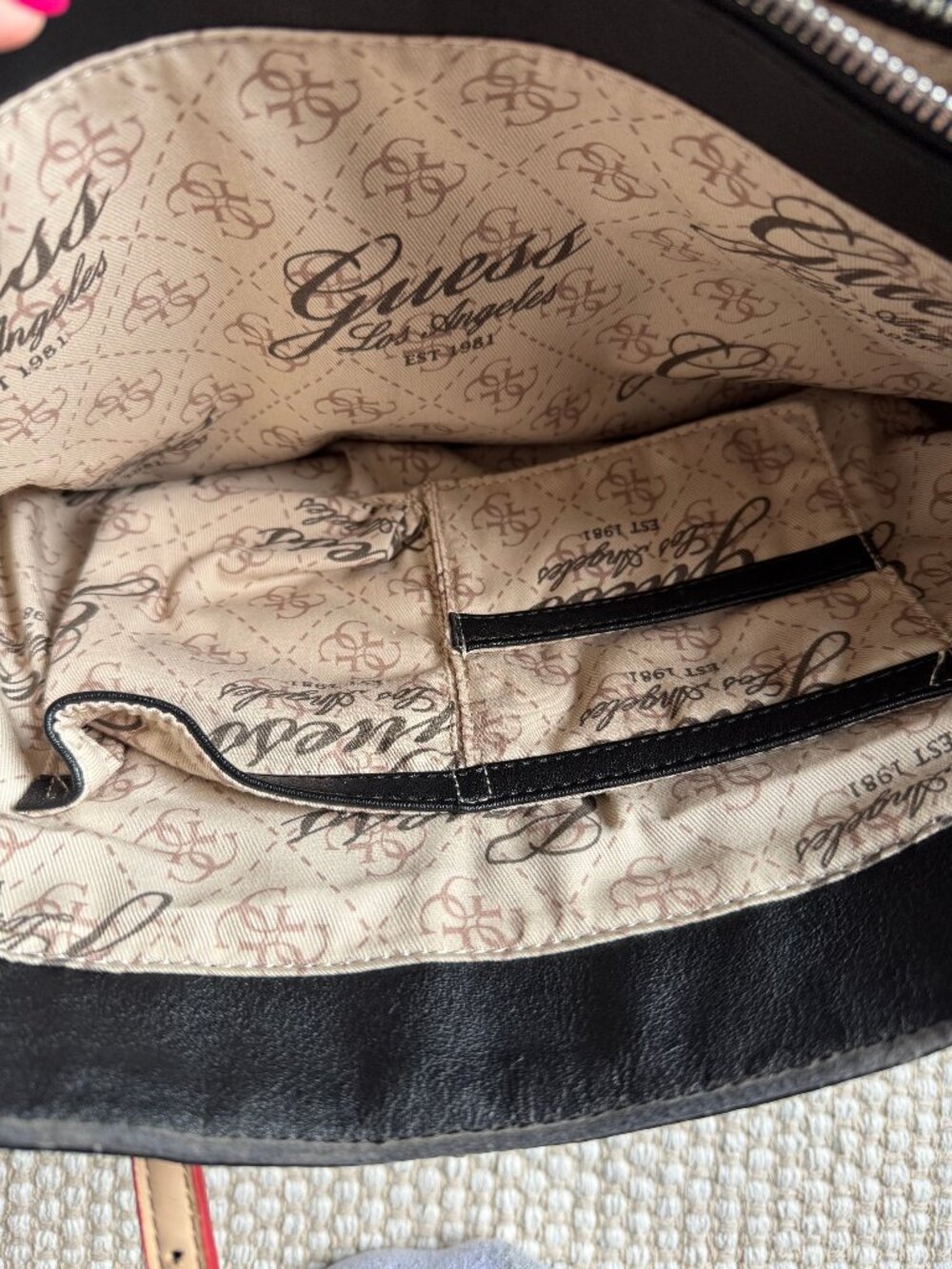 GUESS | Denim Y2K Logo Large Shoulder Tote Bag - Picture 15 of 15